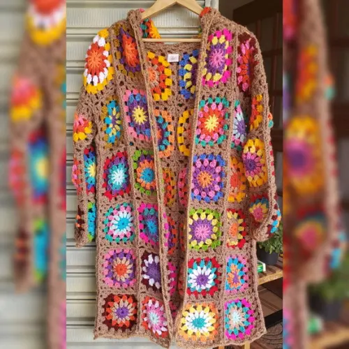 Kimono Squares Crochê