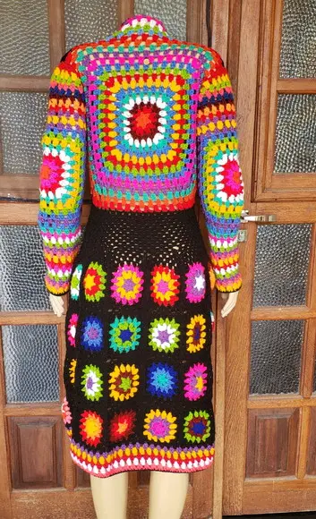 Kimono Squares Crochê