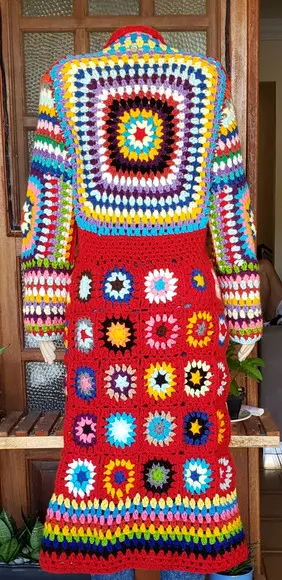Kimono Squares Crochê