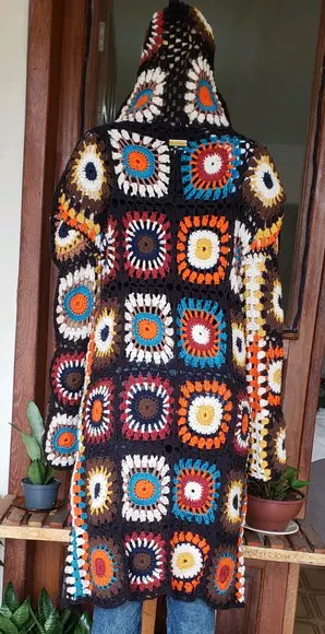 Kimono Squares Crochê