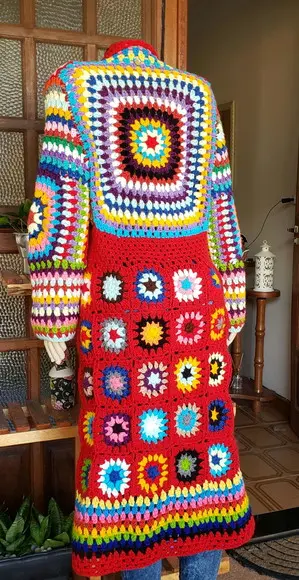 Kimono Squares Crochê