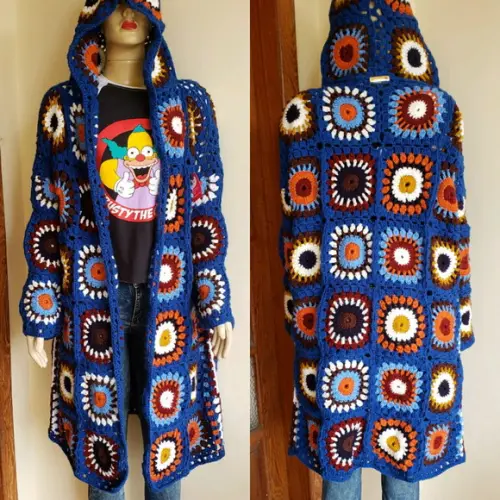 Kimono Squares Crochê
