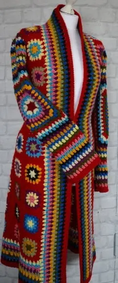 Kimono/casaco De Croche Manga Longa