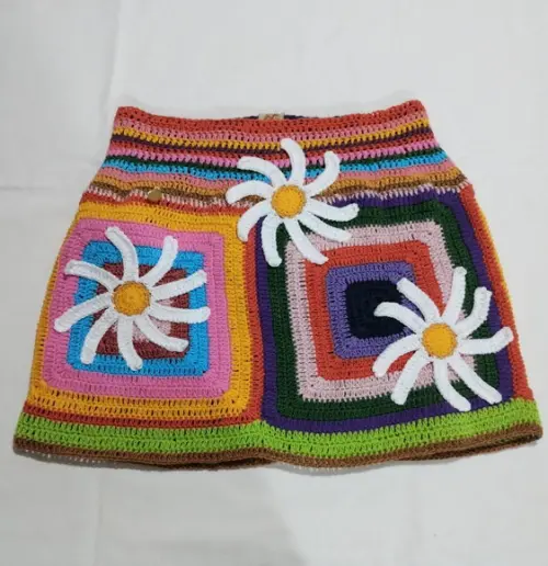 Saia Curta em Croche