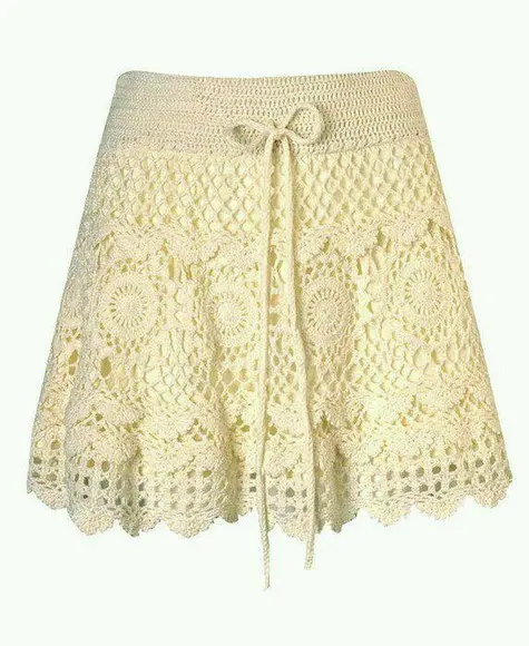 Saia Curta Em Croche