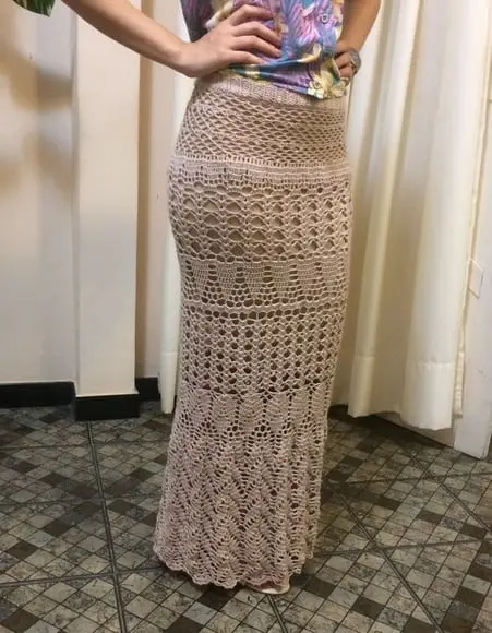 Saia Longa em Croche