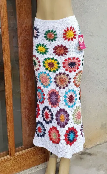 Saia Longa Em Croche