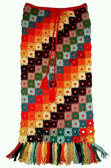 Saia Longa Em Croche