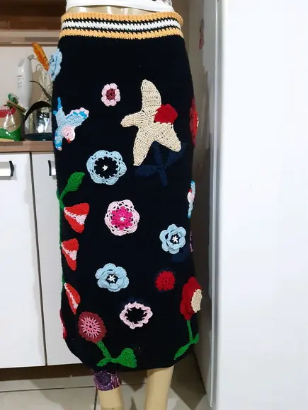 Saia Midi em Croche