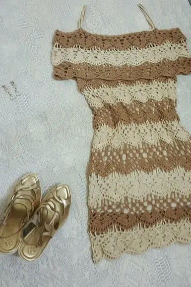 Vestido Ciganinha Crochê Adulto