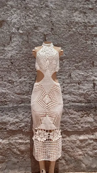 Vestido Crochê Adulto