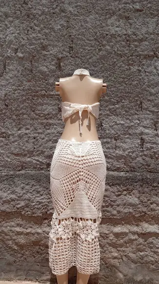 Vestido Crochê Adulto