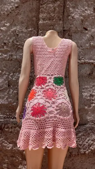 Vestido Crochê Adulto