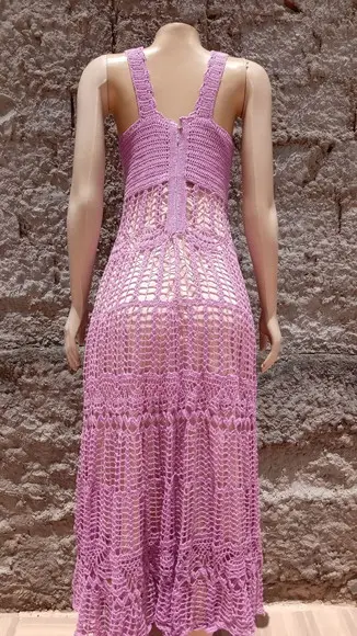 Vestido Crochê Adulto