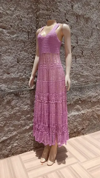 Vestido Crochê Adulto