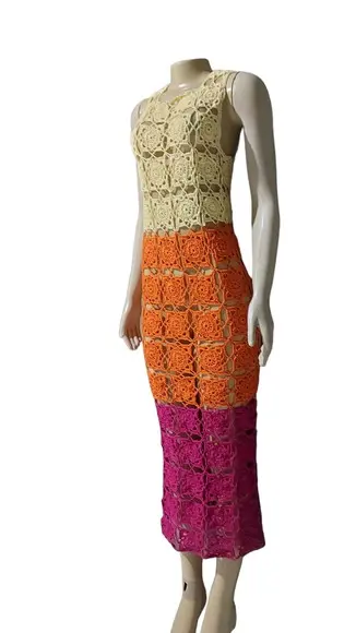 Vestido Crochê Adulto
