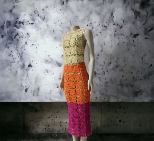 Vestido Crochê Adulto