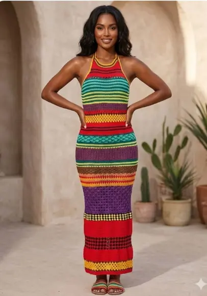 Vestido Crochê Adulto