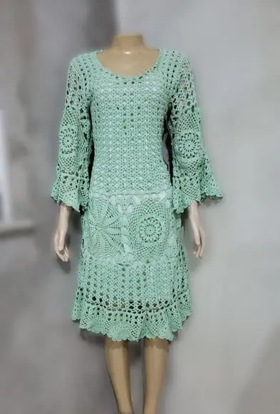 Vestido Crochê Adulto