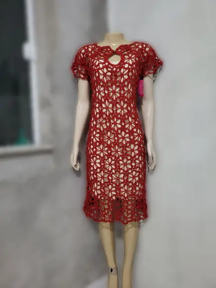 Vestido Crochê Adulto