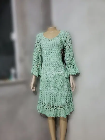Vestido Crochê Adulto