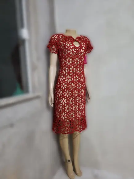 Vestido Crochê Adulto