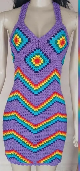 Vestido Crochê Adulto
