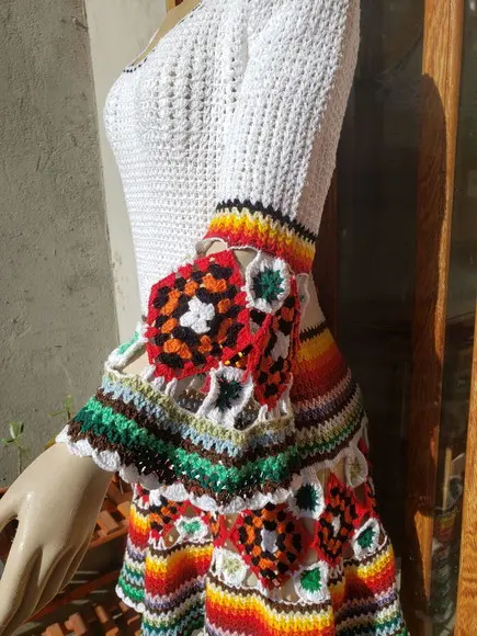 Vestido Crochê Adulto