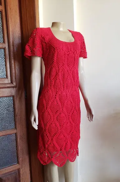 Vestido Crochê Adulto