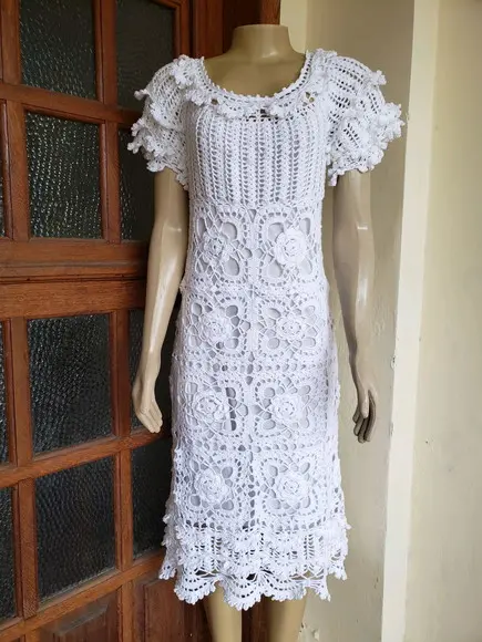 Vestido Crochê Adulto
