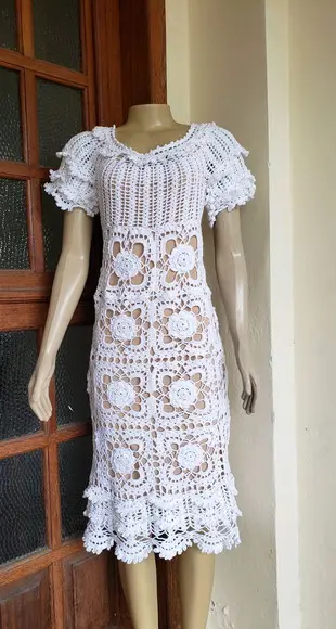 Vestido Crochê Adulto