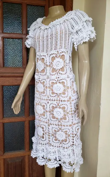 Vestido Crochê Adulto
