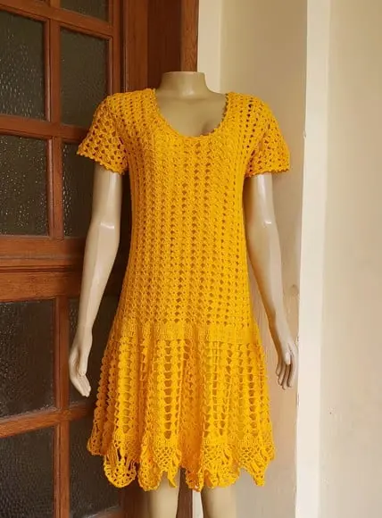 Vestido Crochê Adulto