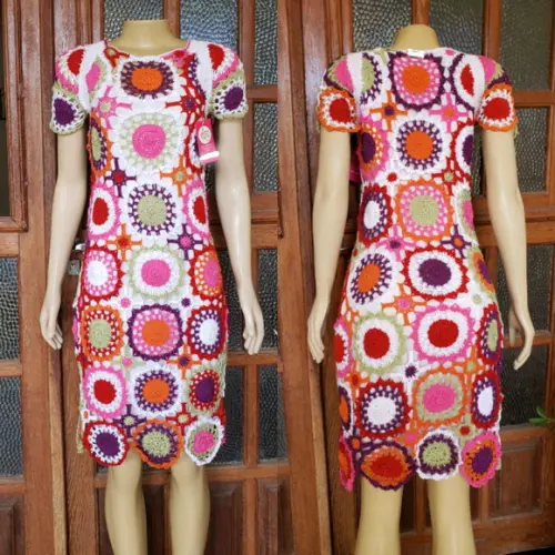 Vestido Crochê Adulto