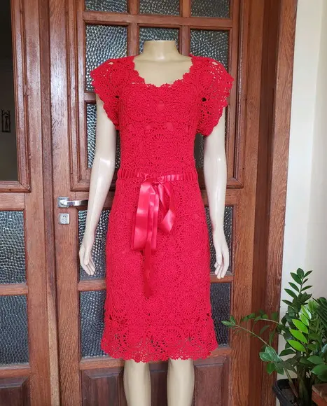 Vestido Crochê Adulto
