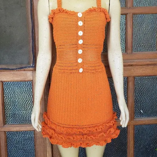 Vestido Crochê Adulto