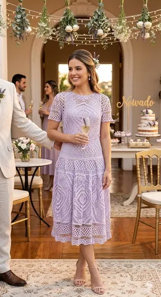Vestido Crochê Adulto