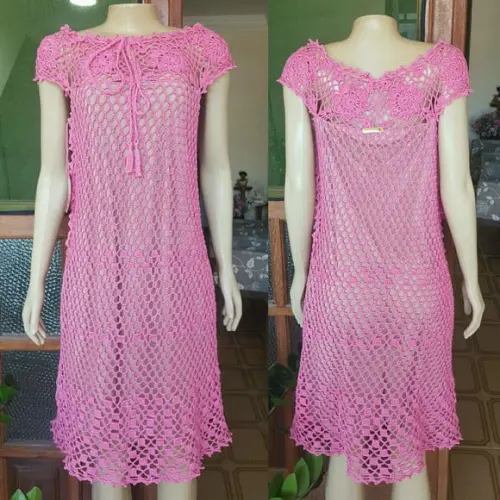 Vestido Crochê Adulto