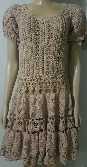 Vestido Crochê Adulto