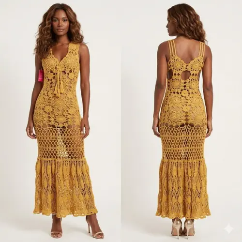 Vestido Crochê Adulto