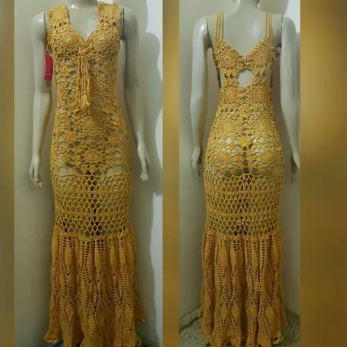 Vestido Crochê Adulto