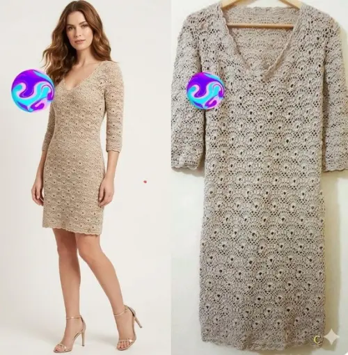 Vestido Crochê Adulto