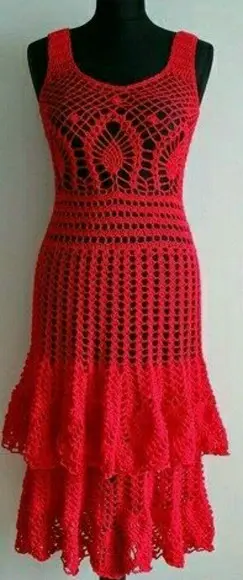 Vestido Crochê Adulto