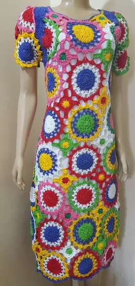 Vestido Crochê Adulto