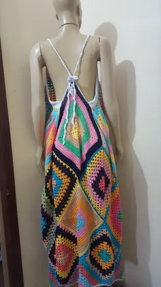 Vestido Crochê Adulto