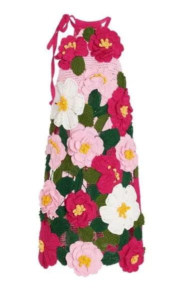 Vestido Crochê Flores