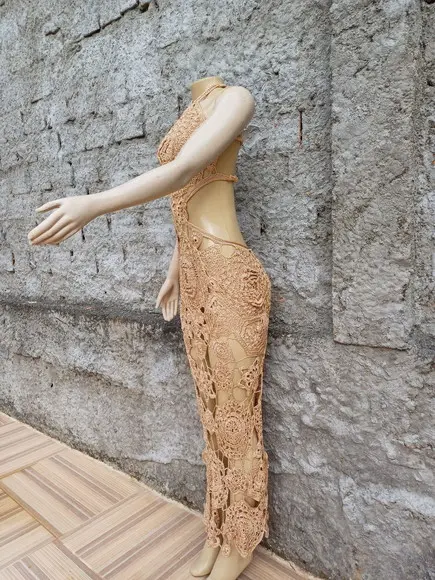Vestido Crochê Flores