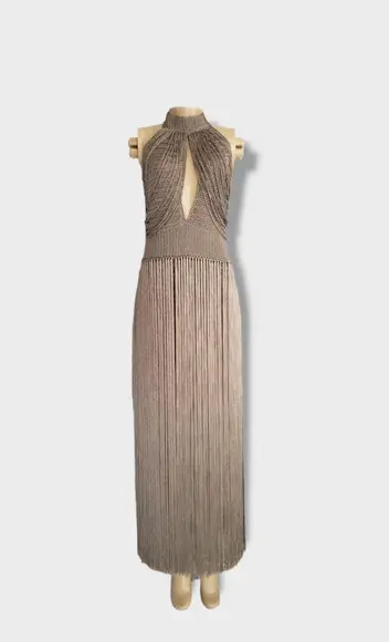 Vestido Crochê Franjas