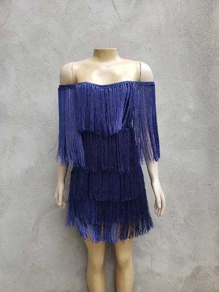 Vestido Crochê Franjas