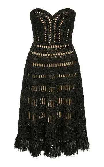 Vestido Crochê Preto Adulto